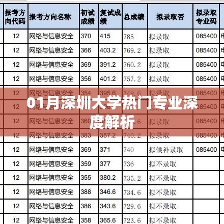 深圳大學(xué)熱門專業(yè)深度解析，一月資訊速遞