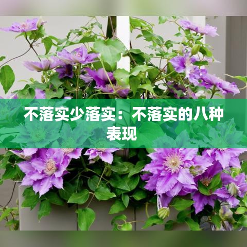 不落實少落實：不落實的八種表現(xiàn) 