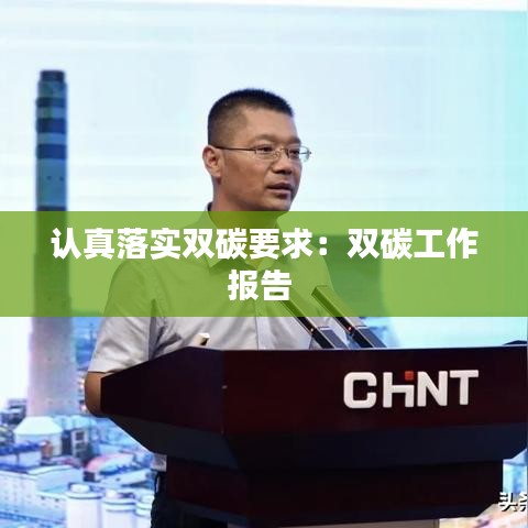 認(rèn)真落實雙碳要求：雙碳工作報告 