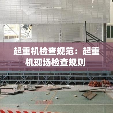 起重機檢查規(guī)范：起重機現(xiàn)場檢查規(guī)則 