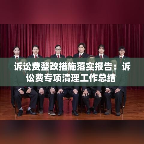 訴訟費整改措施落實報告：訴訟費專項清理工作總結(jié) 