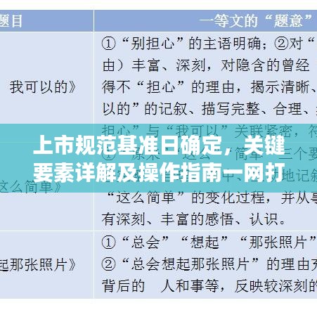 上市規(guī)范基準(zhǔn)日確定，關(guān)鍵要素詳解及操作指南一網(wǎng)打盡！
