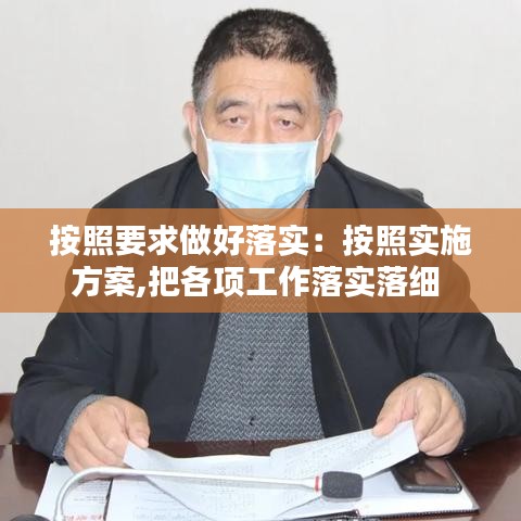 按照要求做好落實(shí)：按照實(shí)施方案,把各項(xiàng)工作落實(shí)落細(xì) 