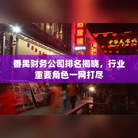 番禺財(cái)務(wù)公司排名揭曉，行業(yè)重要角色一網(wǎng)打盡