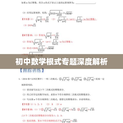 初中數(shù)學根式專題深度解析