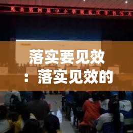 落實(shí)要見效：落實(shí)見效的成語有哪些 