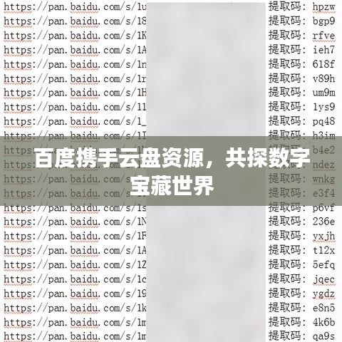 百度攜手云盤資源，共探數(shù)字寶藏世界