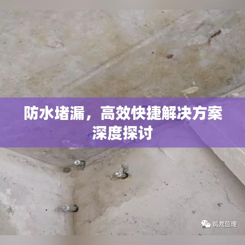 防水堵漏，高效快捷解決方案深度探討
