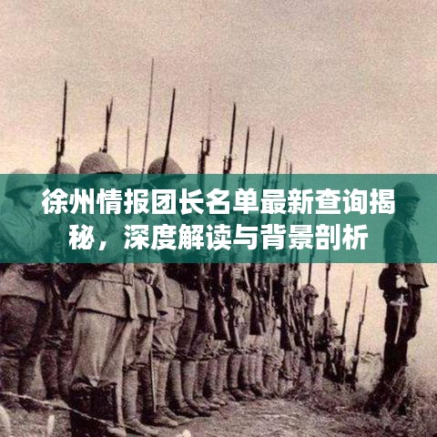 徐州情報團長名單最新查詢揭秘，深度解讀與背景剖析