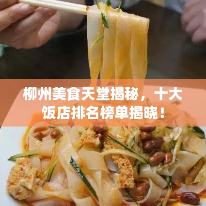 柳州美食天堂揭秘，十大飯店排名榜單揭曉！