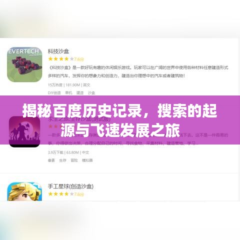 揭秘百度歷史記錄，搜索的起源與飛速發(fā)展之旅